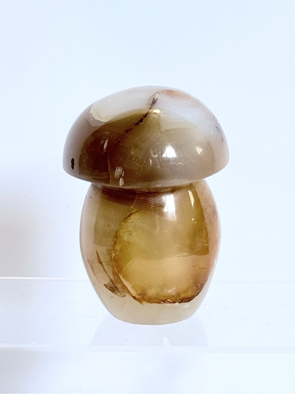 Brown Agate Mushroom Carving 369g